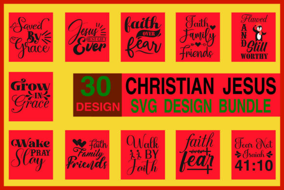 Christian Jesus Designs Bundle: Graphics for Crafts