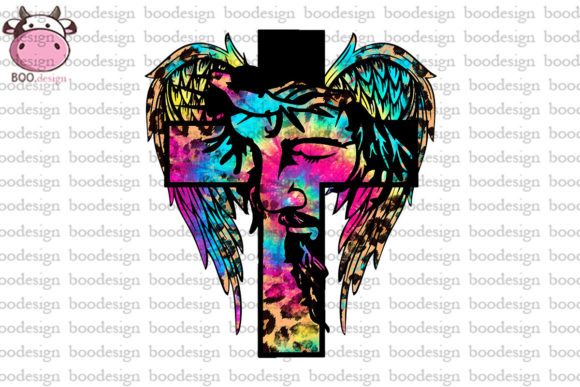 Cross Jesus Sublimation Design: Graphics for Faith Crafts