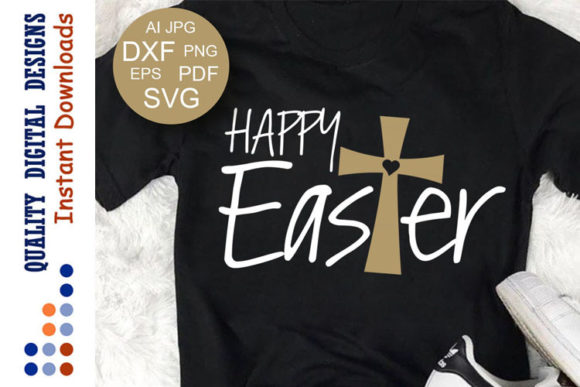 Happy Easter Christian Shirt Cross Png: Graphics & Crafts
