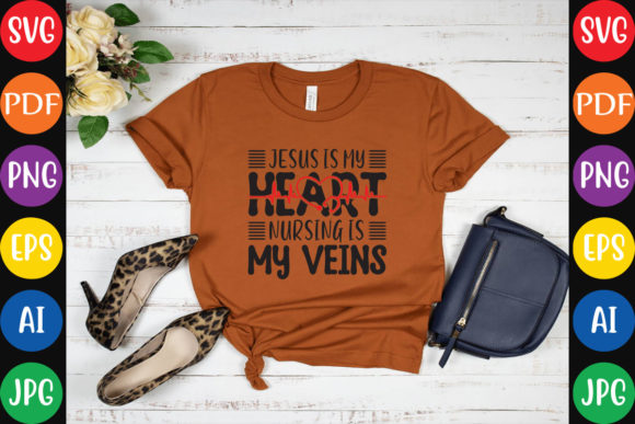 Jesus is My Heart Nursing Graphics for Faith Crafts